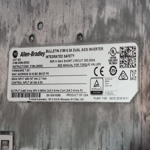 Allen-bradley 2198-d006-ers3 Kinetix 5700 Servo Drive