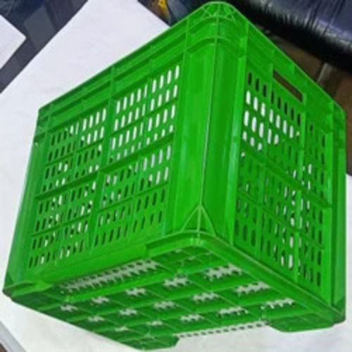 542x360x300 Plastic Storage Crates for Bakery Use - Virgin Plastic, Stackable and Nestable, Available in Blue and Green Colors