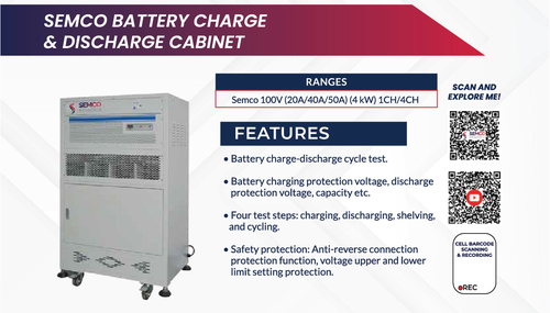 Energy Feedback Battery Testing Unit - 64x19x58 Inch, 300kg Weight | 80% Energy Saving, High Precision Calibration, Dual Cooling Fans, Flexible Battery Clamp, Independent Power Supply, Detachable Channels