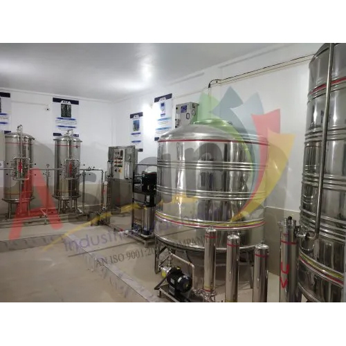Automatic Mineral Water Plant - Semi Automatic, Stainless Steel Construction | Ground Water Source, Electric Power Supply