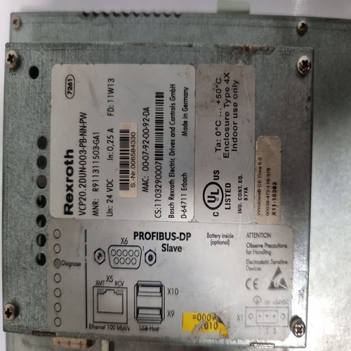 Rexroth Vcp20.2dun-003-pb-nn-pw Hmi