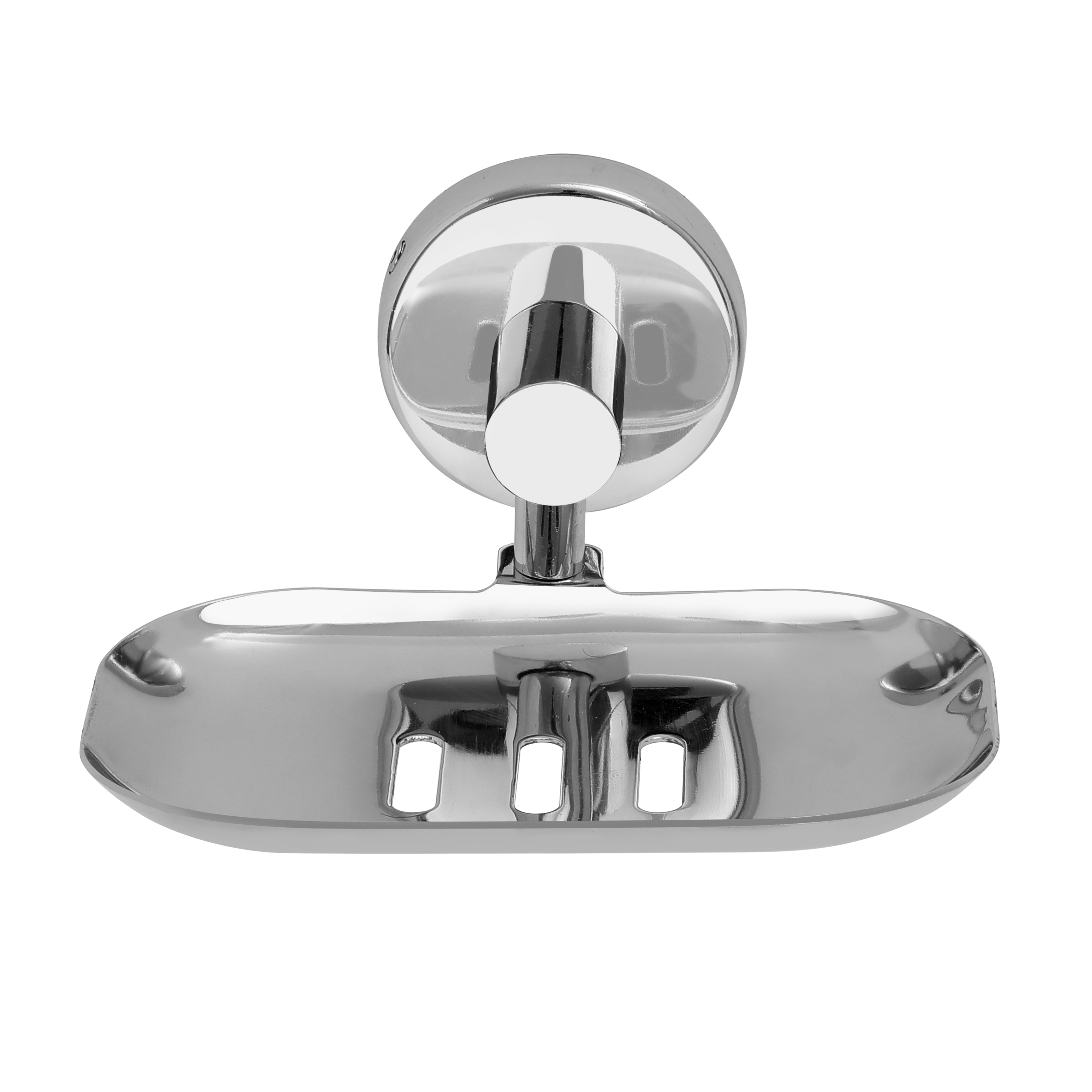 Aariya Singal Soap Dish - Stainless Steel, Free Size, Silver Color | Glossy Finish, Round Shape, Wall Mounted Design