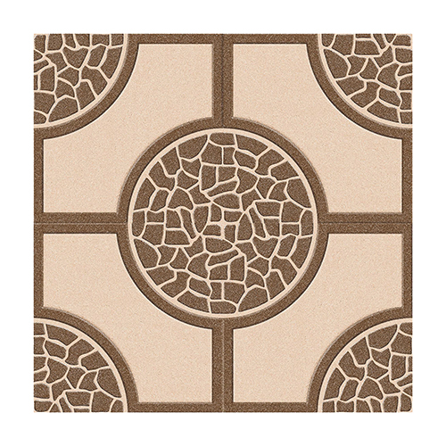 Porcelain Tiles - 400x400mm Size, Matte Finish in Brown/Tan | Durable, Scratch and Stain Resistant, Easy to Clean for Exterior Use