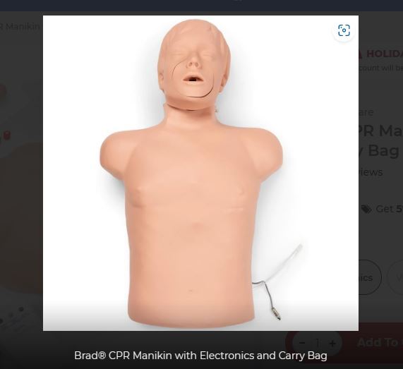 Simulaids 2850 Brad Manikin With Electronics And Carry Bag