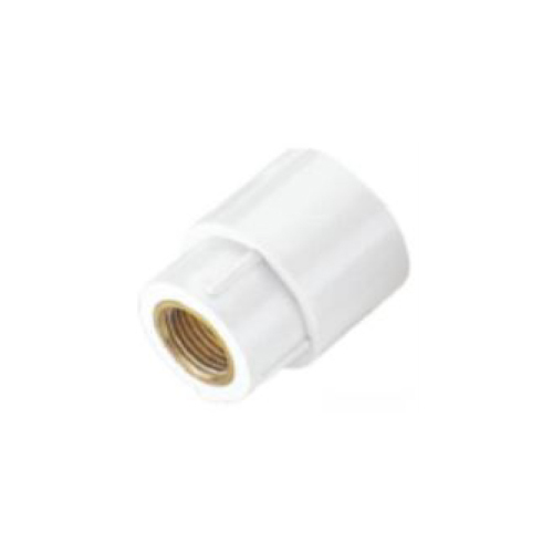 UPVC Brass Reducer F T A - 3/4 to 1/2 Inch | White Color, Durable Brass Design, Ideal for Plumbing Applications
