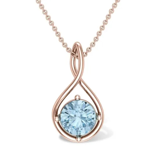 Golden 1.01G Rose Gold Coen Topaz Gold Pendant