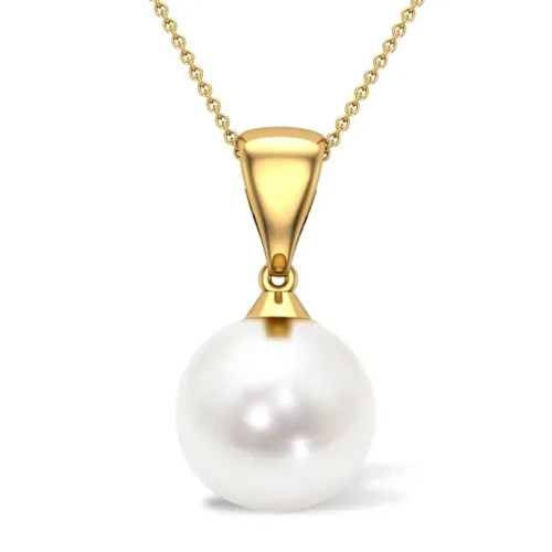 गोल्डन 1.14g अमारा पर्ल येलो गोल्ड पेंडेंट