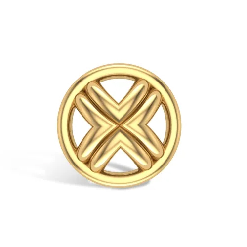 Alka Yellow Gold Nosepin - 0.24g Customized Design & Size | Elegant Golden Accessory for Women's Anniversary Celebrations