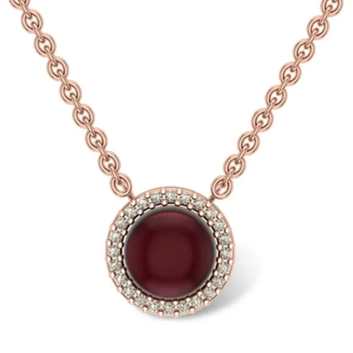 Round Ashlynn 18kt Rose Gold And Diamond Pendant