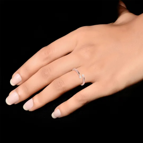 18k Rose Gold Seema Diamond Ring - 3.52g, Excellent Oval Cut Natural White Diamonds With Filled Enhancements