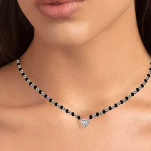 Aabinta White Gold Mangalsutra Excellent