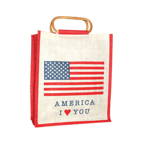 मल्टीकलर जूट बैग Js614