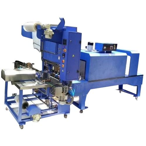 सिल्वर ऑटोमैटिक श्रिंक रैपिंग मशीन