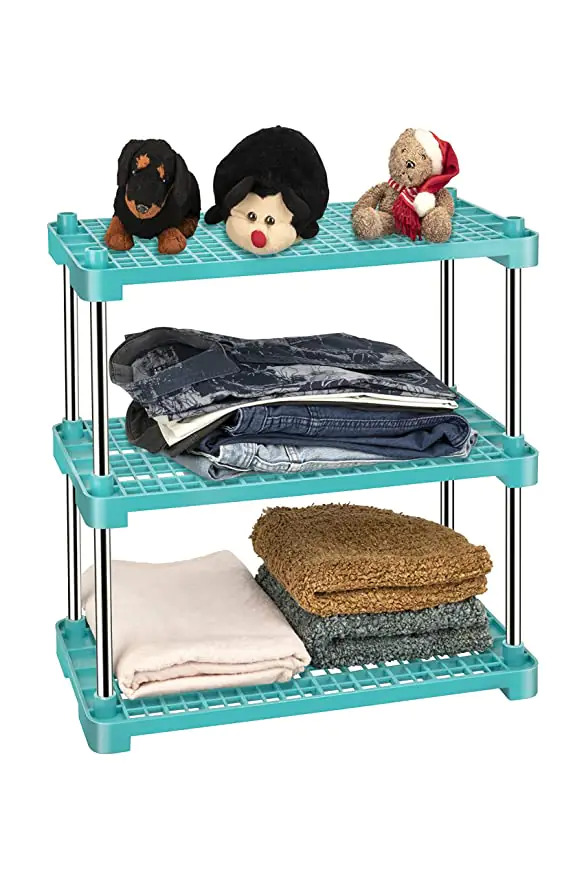 Plastic Magpie Construction Standing Storage Shelf Cosmetic Organizer