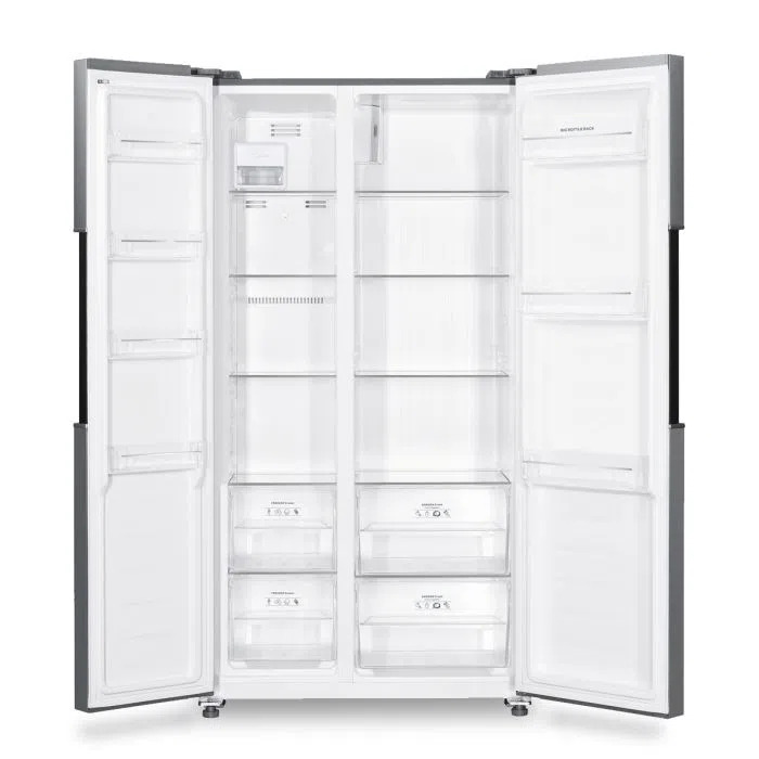 Grey Whirlpool W Series 537 L Inverter Frost-free Side By Side Refrigerator