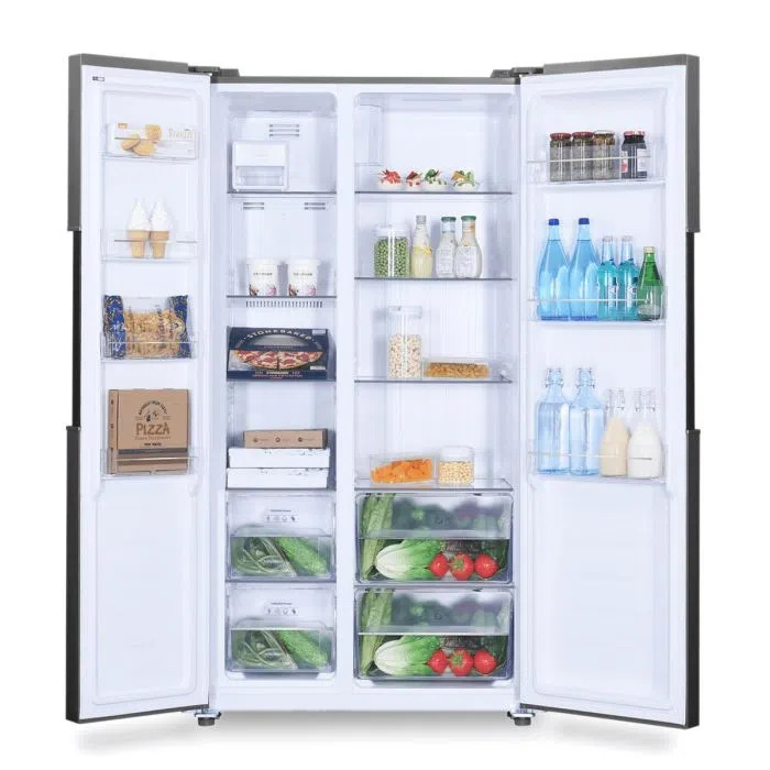 Grey Whirlpool W Series 537 L Inverter Frost-free Side By Side Refrigerator