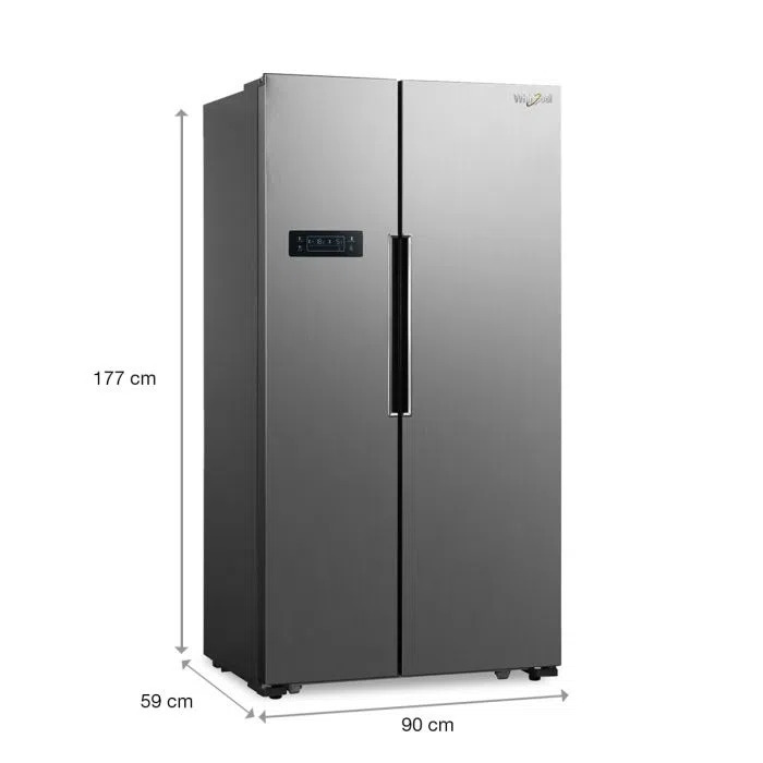 Grey Whirlpool W Series 537 L Inverter Frost-free Side By Side Refrigerator