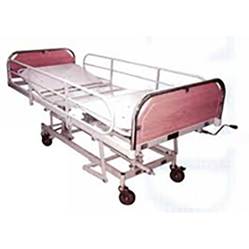 Hi - Low ICU Bed - Stainless Steel, 75"L x 36"W x 24"H | Detachable Rails, Smooth Crank, Trendelenburg, IV Rod Locations
