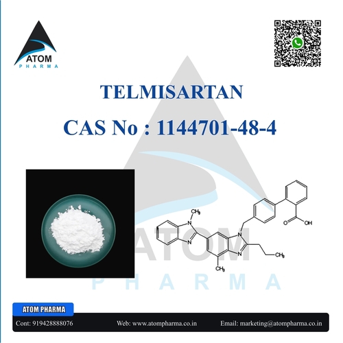 TELMISARTAN API - CAS 144701-48-4, Molecular Formula C33H30N4O2, Molecular Weight 514.63, 99% Purity, Powder Form, Melting Point 261~263℃