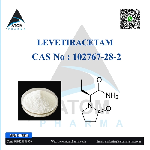 LEVETIRACETAM API - C8H14N2O2, Melting Point 110-112°C | White to Off-White Powder, CAS No 102767-28-2, Purity 99%