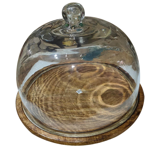 वुड ग्लास केक कवर