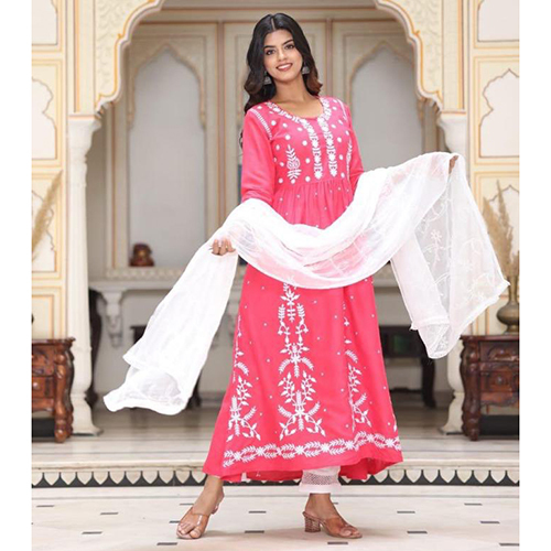 Washable Pink Rayon Kurti