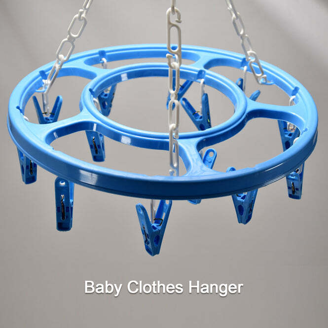 Plastic Round Cloth Drying Hanging Hanger - 30x30x5 Cm | Mix Color, Plastic Material, Ideal For Home Improvement