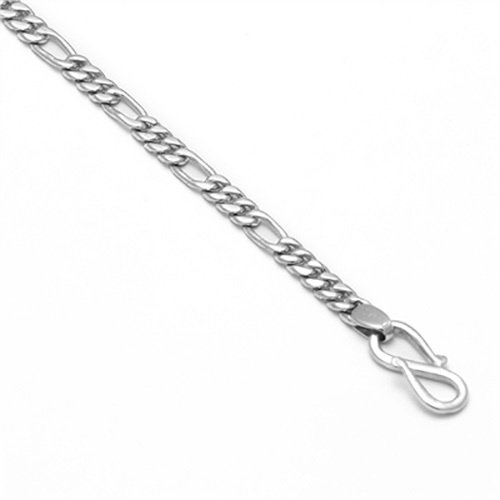 Silver Platinum Classic Figaro Chain