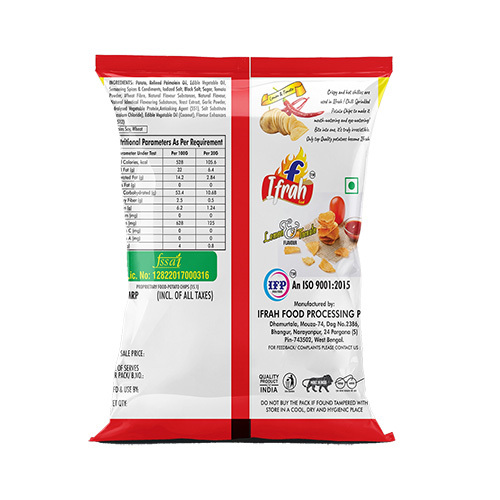 Lemon And Tomato Potato Chips - Fresh Potatoes, 150x170 Size | Fried Processed, Zesty & Tangy Flavor, Gluten-free, Vegan Delight