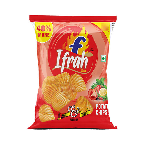 Lemon And Tomato Potato Chips - Fresh Potatoes, 150x170 Size | Fried Processed, Zesty & Tangy Flavor, Gluten-free, Vegan Delight