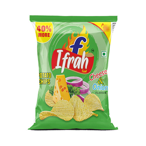 Cheese And Onion Potato Chips - Fresh Potatoes, 150x170 Gm, Fried, 2-3 Month Shelf Life, Spicy Flavor Burst With Savory Aroma