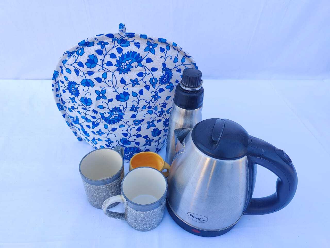 Tea Cozy - Cotton, 10x10x10cm, Brown | Floral Pattern, Hand Wash Care, Keeps Teapot Warm, Enhances Tea Drinking Experience