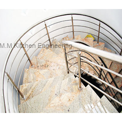 ब्राउन स्टेनलेस स्टील हैंड रेल