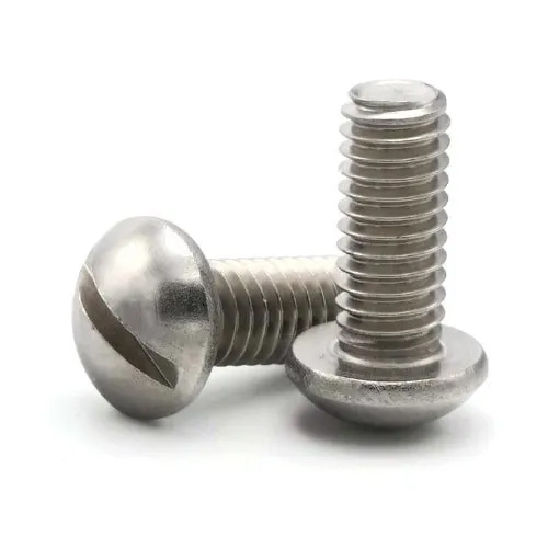 Stainless Steel Round Head Screw - Color: Silver