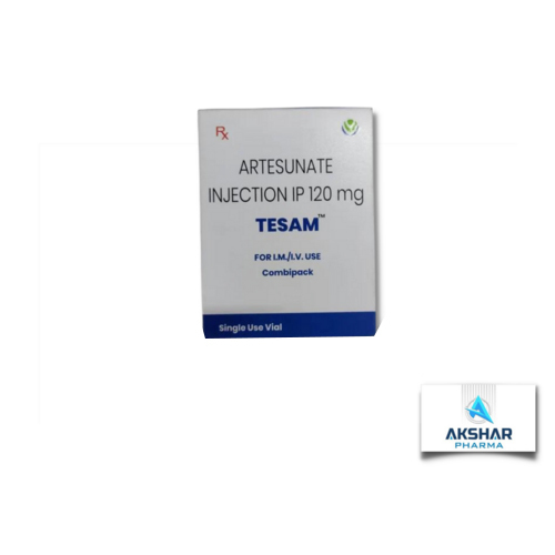 Tesam Injection Combipack - 120 Mg Liquid Antiparasitic Treatment for Malaria | Hospital Use, Administered by Healthcare Professional, Monitor with Weekly Blood Tests