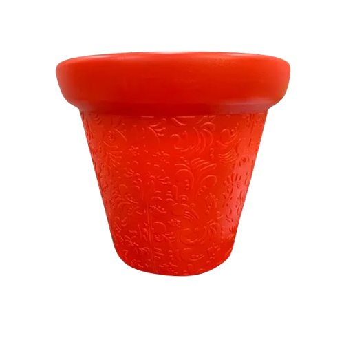 लाल पीला हरा सफेद तांबा 12 इंच वेलेंटाइन डिजाइनर फ्लावर पॉट