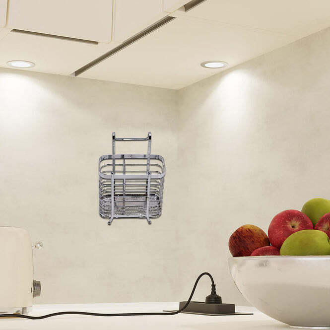 Stainless Steel Drying Rack - Length: 16cm, Breadth: 9cm, Height: 21cm | Crack And Rust Proof, Multifunctional, Space-saving Design, Durable Utensil Holder
