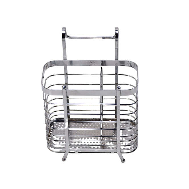 Stainless Steel Drying Rack - Length: 16cm, Breadth: 9cm, Height: 21cm | Crack And Rust Proof, Multifunctional, Space-saving Design, Durable Utensil Holder