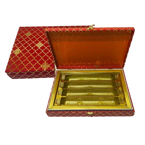Red Wedding Box - Laminated Material, Different Sizes Available - Embossed Surface Handling for Elegant Presentation and Gift-Worthy Appeal