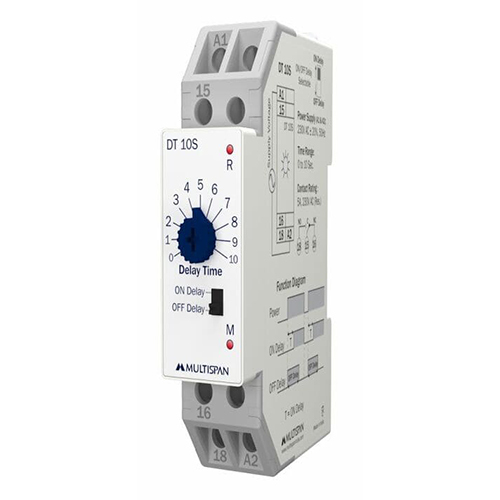 सफेद 90x22.5x67.5 मिमी विलंब टाइमर