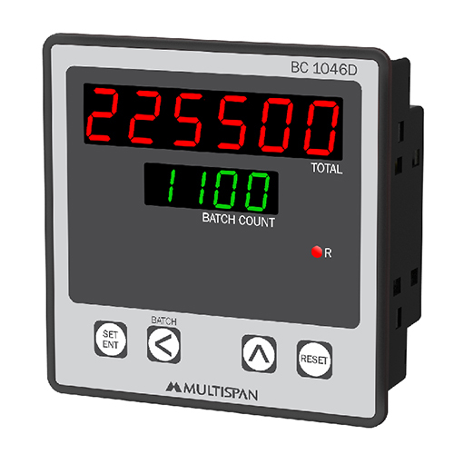 ब्लैक 96x96x42 मिमी बैच काउंटर