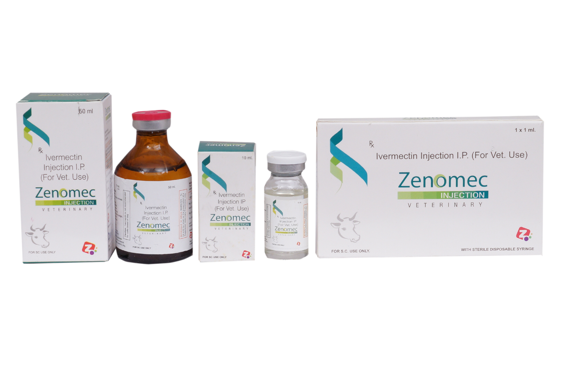 Zenomec Injection - Ivermectin 10 Mg/ml , Veterinary Injectable For Effective Treatment Of Internal & External Parasites In Cattle, Buffaloes, And Sheep