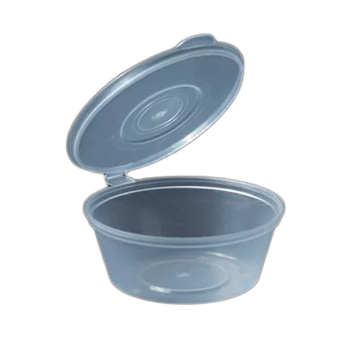 व्हाइट 2 ऑउंस हिंगेड डिप कंटेनर