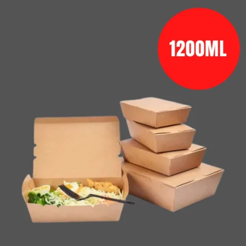 ब्राउन क्राफ्ट पेपर फूड बॉक्स