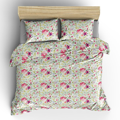 Printed Bed Sheet Set - 220cm x 244cm, 2 Pillow Covers 46cm x 69cm, 14 Designs in 3 Vibrant Colors, Premium Quality Fabric, Envelope Packing
