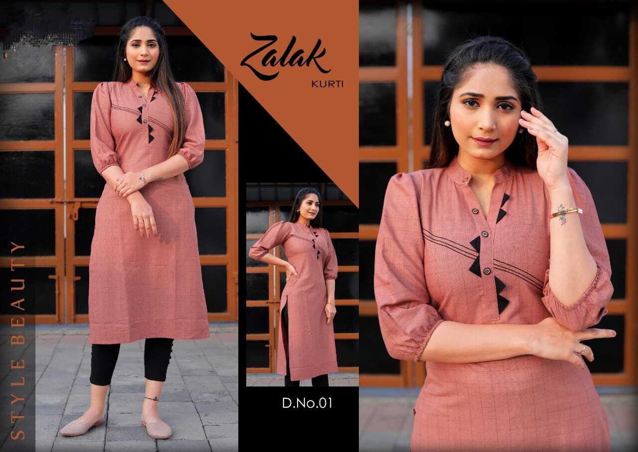 Zalak Kurti - Cotton Fabric, Sizes M To Xxl, Length 44 To 46 Inches | Stylish And Comfortable For Everyday Wear