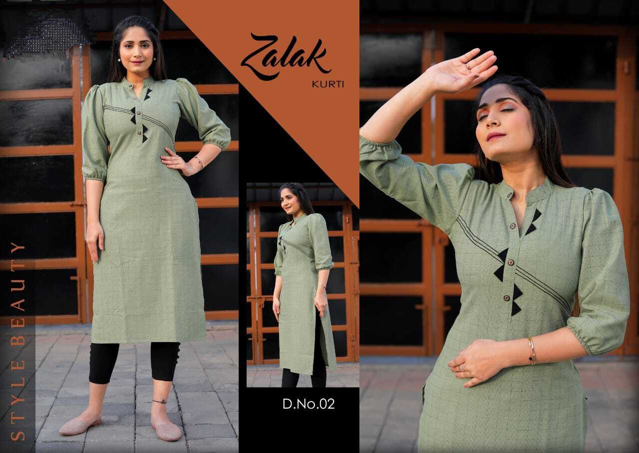 Zalak Kurti - Cotton Fabric, Sizes M To Xxl, Length 44 To 46 Inches | Stylish And Comfortable For Everyday Wear