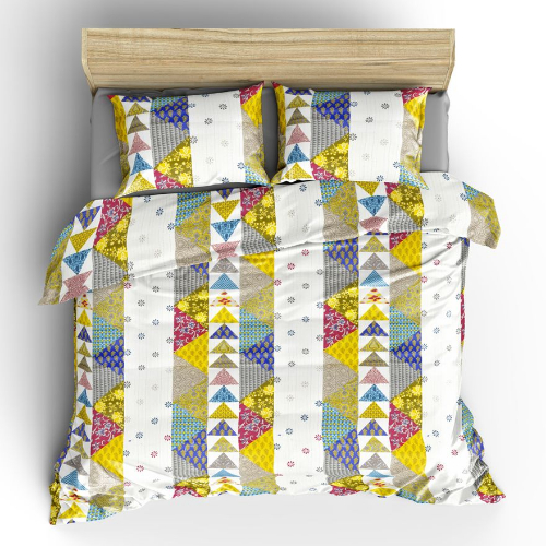 तकिये के कवर के साथ वॉशेबल कॉटन डबल बेडशीट