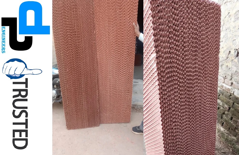Evaporative Cellulose Cooling Pad - Available Sizes (600x600 To 1800x600 Mm) | Durable, Economical, Ideal For Greenhouses, Livestock, Industrial Applications