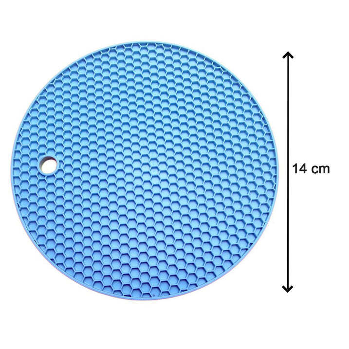 Silicone Hot Dish And Pot - Silicon Material, 16x16x1 Cm | Mix Color Design For Versatile Use In Kitchen And Dining